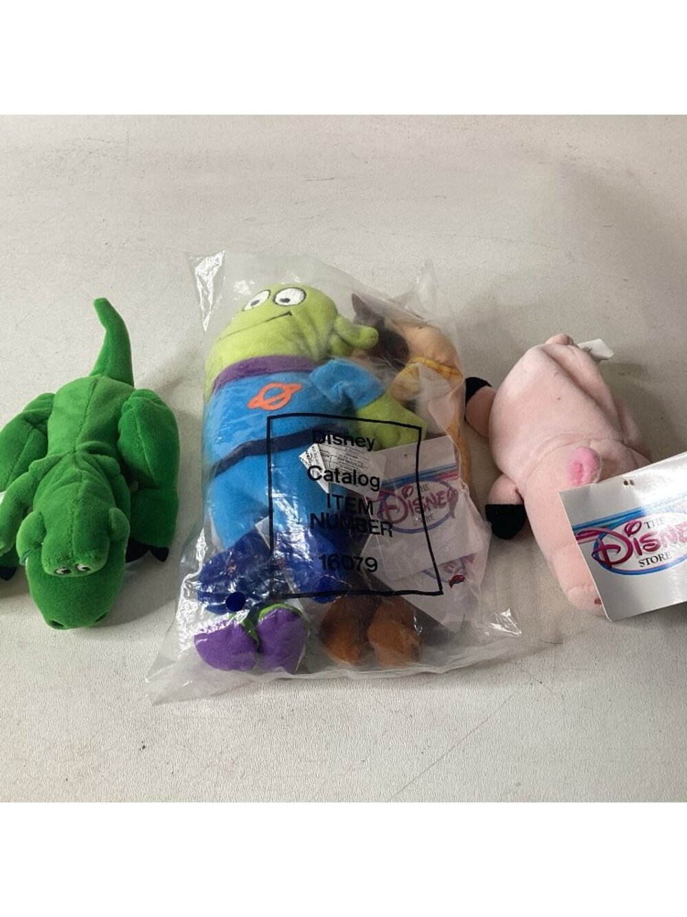 The Disney Stor Lot of 5 Toy Story Mini Bean Bags Buzz Woody Rex Hamm Alien